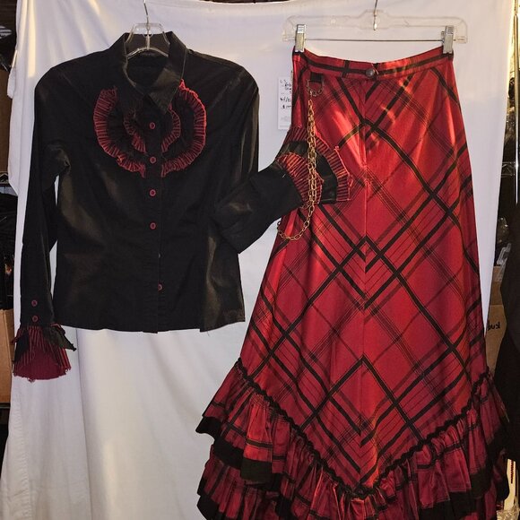 NWT Vintage Lip Service Steampunk Victorian Skirt SMALL Plaid - Picture 15 of 15